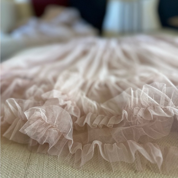 Elegant Tulle Maxi Skirt- Champagne - Picture 4 of 8